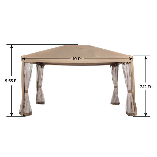 Abba Patio 13 Ft. W x 10 Ft. D Steel Patio Gazebo Wayfair